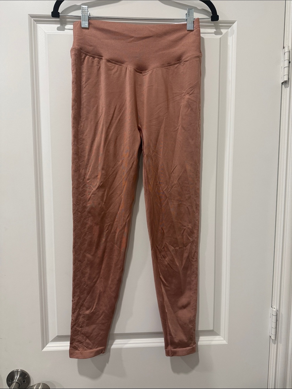 PINK Victoria's Secret Satin Seamless Leggings High Rise 26” Inseam Sz Large NWT